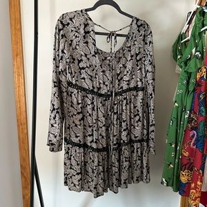 American Eagle Paisley Babydoll Dress